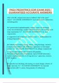 PAEA PEDIATRICS EOR EXAM 2025 &vert;GUARANTEED ACCURATE ANSWERS