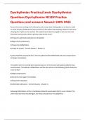 Dysrhythmias Practice&sol;Lewis Dysrhythmias Questions Dysrhythmias NCLEX Practice Questions and answers Newest 100&percnt; PASS