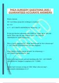 PAEA SURGERY QUESTIONS 2025 &vert;GUARANTEED ACCURATE ANSWERS