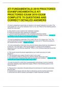 ATI FUNDAMENTALS 2019 PROCTORED EXAM&vert;FUNDAMENTALS ATI PROCTORED EXAM 2019 EXAM COMPLETE 70 QUESTIONS AND CORRECT DETAILED ANSWERS