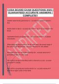  CODA BOARD EXAM QUESTIONS 2025 &vert;GUARANTEED ACCURATE ANSWERS &vert;COMPLETE&excl;&excl;