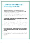 CBIS EXAM WITH CORRECT DETAILED SOLUTIONS