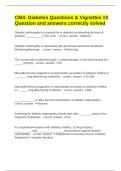CM4&colon; Diabetes Questions & Vignettes &num;2 Question and answers correctly solved 