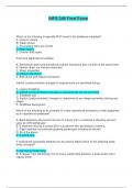 INFS 346 Final Exam &vert; Answered with complete solutions