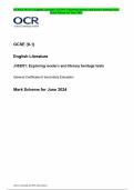 Oxford Cambridge and RSA Examinations OCR GCSE &lpar;9-1&rpar; English Literature J352&sol;01&colon; Exploring modern and literary heritage texts Mark Scheme for June 202