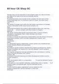 60 hour CE Shop SC exam with 100&percnt; correct answers 2025