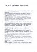 The CE Shop Proctor Exam Final exam with 100&percnt; correct answers 2025