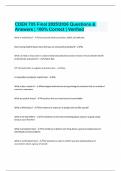 CDEN 705 Final 2025&sol;2026 Questions & Answers &vert; 100&percnt; Correct &vert; Verified