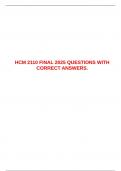  HCM 2110 FINAL 2025 QUESTIONS WITH CORRECT ANSWERS&period; &emsp;