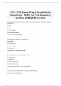 CCI - RVS Exam Prep &vert; Actual Exam Questions &vert; 100&percnt; Correct Answers &vert; Verified 2025&sol;2026 Version
