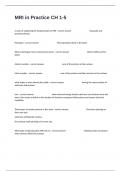 MRI in Practice CH 1-5 Exam Questions And Answers 100&percnt; Correct Verified Guaranteed Answers&period;