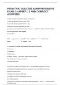 PEDIATRIC SUCCESS COMPREHENSIVE EXAM CHAPTER 15 AND CORRECT ANSWERS&period;