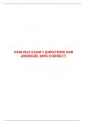  HCM 2110 EXAM 1 QUESTIONS AND ANSWERS 100&percnt; CORRECT&period;