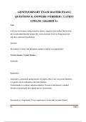GENITOURINARY EXAM MASTER EXAM QUESTIONS & ANSWERS &lpar;VERIFIED&rpar; LATEST UPDATE GRADED A&plus;&period;pdf