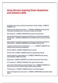 Army Drivers training Exam Questions and answers 2025&period;