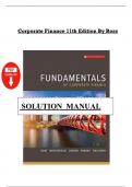 Solution Manual Corporate Finance 11th Edition Stephen Ross With All Chapters Questions and Answers 100&percnt; Complete With All Chapters Cases and Answers Guaranteed Success