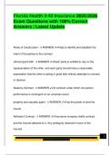 Florida Health 2-40 Insurance 2025&sol;2026  Exam Questions with 100&percnt; Correct  Answers &vert; Latest Update