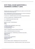 EVIT FINAL EXAM QUESTIONS & ANSWERS CORRECT 100&percnt;
