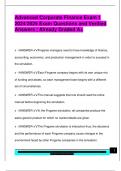 Advanced Corporate Finance Exam 1  2024&sol;2025 Exam Questions and Verified  Answers &vert; Already Graded A&plus;