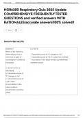 NGR6200 Respiratory Quiz 2025 Update COMPREHENSIVE FREQUENTLY TESTED QUESTIONS and verified answers WITH RATIONALES&vert;accurate answers&vert;100&percnt; solved&excl;&excl;
