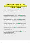 Nutrition exam 1&colon; Dudek ch&period; 1&comma;2&comma;10  UPDATED  ACTUAL  Exam Questions and  CORRECT Answers 