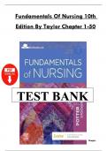 Test Bank for Fundamentals of Nursing 10th Edition by Taylor Chapter All Chapters with Answers and Rationals&period;pdf