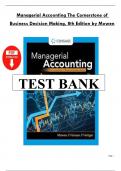 Test Bank for Managerial Accounting&colon; The Cornerstone of Business Decision Making&comma; 8th Edition by Mowen