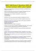 BISC 3150 Exam 2 Questions With All Correct Answers 2025 Latest Update