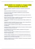BICSI IN225 7&period;0&comma; Installer 2&comma; Copper 2025 Solved Correctly To Score A&plus;