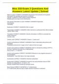 Bisc 333 Exam 2 Questions And Answers Latest Update &vert; Solved