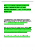 FDOPS 1 EXAM WITH CORRECT ACTUAL QUESTIONS AND CORRECTLY WELL DEFINED ANSWERS LATEST 2025 ALREADY GRADED A&plus;  