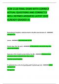 HCM 2110 FINAL EXAM WITH CORRECT ACTUAL QUESTIONS AND CORRECTLY WELL DEFINED ANSWERS LATEST 2025  ALREADY GRADED A&plus; 
