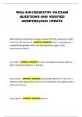 WGU BIOCHEMISTRY OA EXAM QUESTIONS AND VERIFIED ANSWERS&vert;&vert;2025 UPDATE