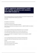 Pharm capstone assessment 2 exam with verified questions and answers  2025-2026 Graded A&plus; 
