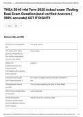 THEA 3040 Mid Term 2025 Actual exam &lpar;Testing Real Exam Questions&rpar;and verified Answers &lpar; 100&percnt; accurate&rpar; GET IT RIGHT&excl;&excl;