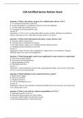 CSA Certified Senior Advisor Exam