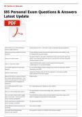 S95 Personal Exam Questions & Answers Latest Update