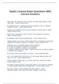 Septic License Exam Questions With Correct Answers