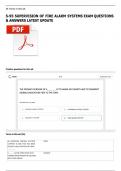 S-95 SUPERVISION OF FIRE ALARM SYSTEMS EXAM QUESTIONS & ANSWERS LATEST UPDATE