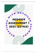 HED4809 ASSESSMENT 1 2025 &lpar;221963&rpar;