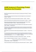 ALMS Anatomy & Physiology Pretest Questions And Answers&period;&period;