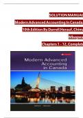 Solution manual for modern advanced accounting in canada 9th edition hilton murray&period;pdf