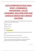 CCSP COMPREHENSIVE REAL EXAM STUDY &vert; STANDARDS & FRAMEWORKS &vert; ISO&sol;IEC STANDARDS&vert; WGU-C838 LATEST AND COMPLETE VERSION WITH VERIFIED SOLUTIONS