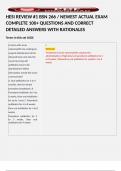 HESI REVIEW &num;1 BSN 266 &sol; NEWEST ACTUAL EXAM COMPLETE 100&plus; QUESTIONS AND CORRECT DETAILED ANSWERS WITH RATIONALES  