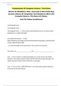Fundamentals Of Computer Science - Final Exam 