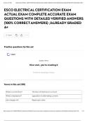 ESCO ELECTRICAL CERTIFICATION EXAM ACTUAL EXAM COMPLETE ACCURATE EXAM QUESTIONS WITH DETAILED VERIFIED ANSWERS &lpar;100&percnt; CORRECT ANSWERS&rpar; &sol;ALREADY GRADED A&plus;