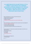 AAA DRIVERS ED EXAM 2025 WITH ACTUAL  CORRECT QUESTIONS AND VERIFIED  DETAILED ANSWERS &vert;FREQUENTLY TESTED  QUESTIONS AND SOLUTIONS &vert;ALREADY  GRADED A&plus;&vert;BRAND NEW&excl;&excl;&vert;LATEST  UPDATE&vert;GUARANTEED PASS 