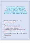 AAA DRIVERS FINAL EXAM 2025 WITH  ACTUAL CORRECT QUESTIONS AND  VERIFIED DETAILED ANSWERS  &vert;FREQUENTLY TESTED QUESTIONS AND  SOLUTIONS &vert;ALREADY GRADED A&plus;&vert;BRAND  NEW&excl;&excl;&vert;LATEST UPDATE&vert;GUARANTEED PASS
