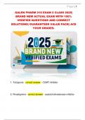 GALEN PHARM 210 EXAM 2 CLASS 2025&vert;  BRAND NEW ACTUAL EXAM WITH 100&percnt;  VERIFIED QUESTIONS AND CORRECT  SOLUTIONS&vert; GUARANTEED VALUE PACK&vert; ACE  YOUR GRADES&period;