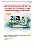 GALEN PHARM 210 EXAM 2025&vert; BRAND  NEW ACTUAL EXAM WITH 100&percnt; VERIFIED  QUESTIONS AND CORRECT SOLUTIONS&vert;  GUARANTEED VALUE PACK&vert; ACE YOUR  GRADES&period; 